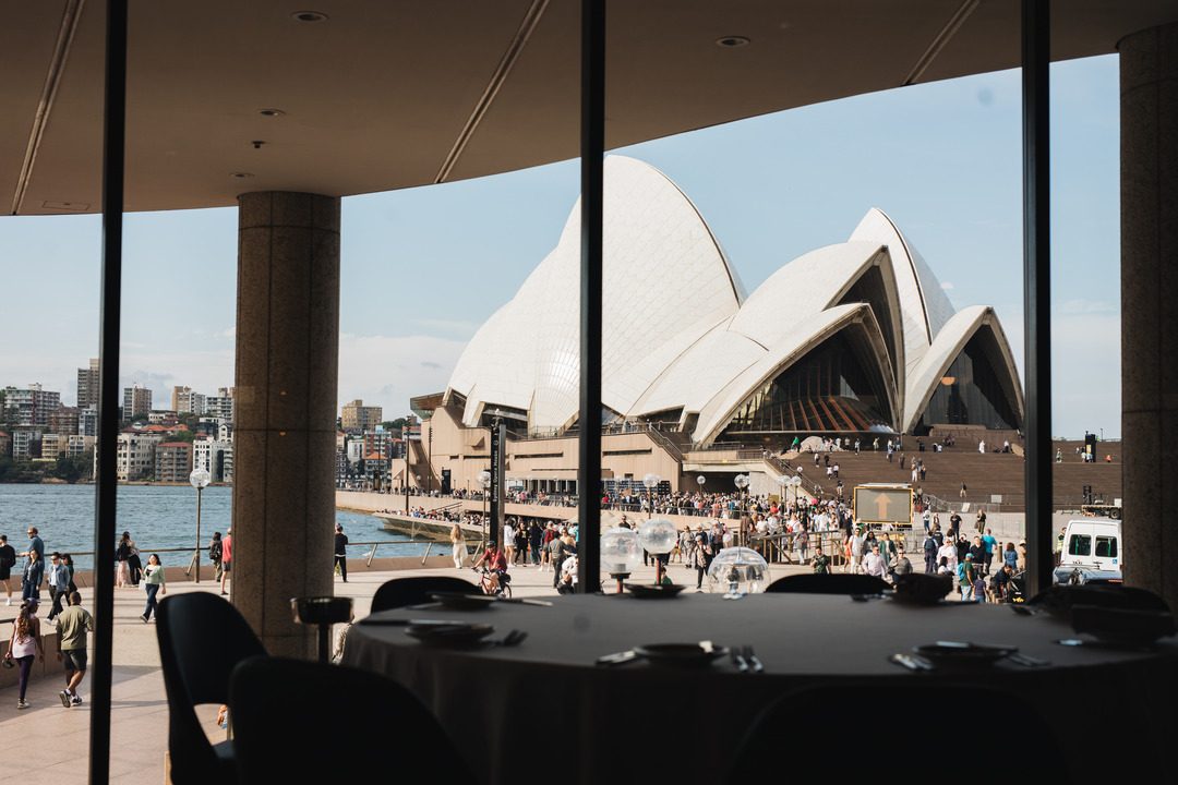 Function room with harbour and opera house views